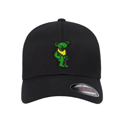 Picture of Grateful Dead Dancing Bear Logo Embroidered Flexfit Hat