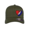 Picture of Grateful Dead Thunderbolt Heart Side Logo Embroidered Flexfit Hat