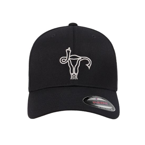 Picture of Uterus Middle Finger Logo Embroidered Flexfit Hat